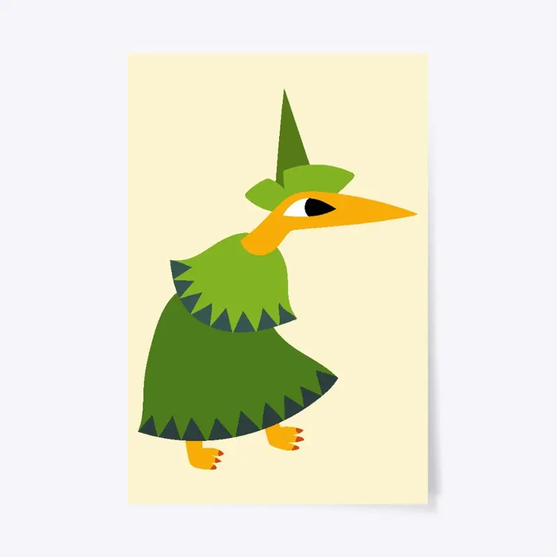 Wizard Beakhead in Green Robes