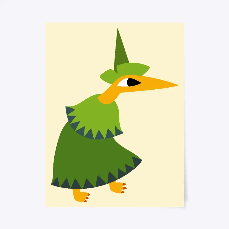 Wizard Beakhead in Green Robes