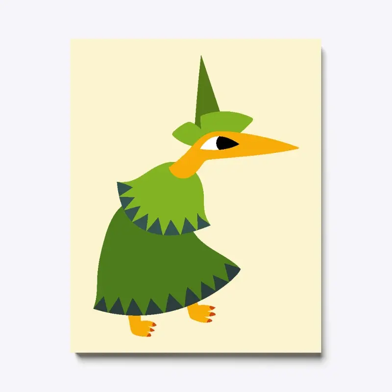 Wizard Beakhead in Green Robes